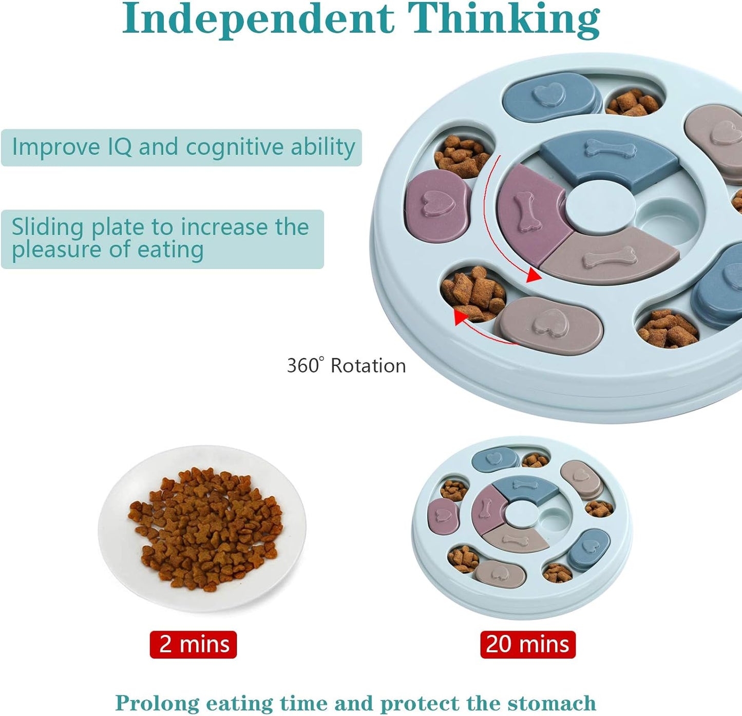 Interactive Dog Treat Puzzle Feeder