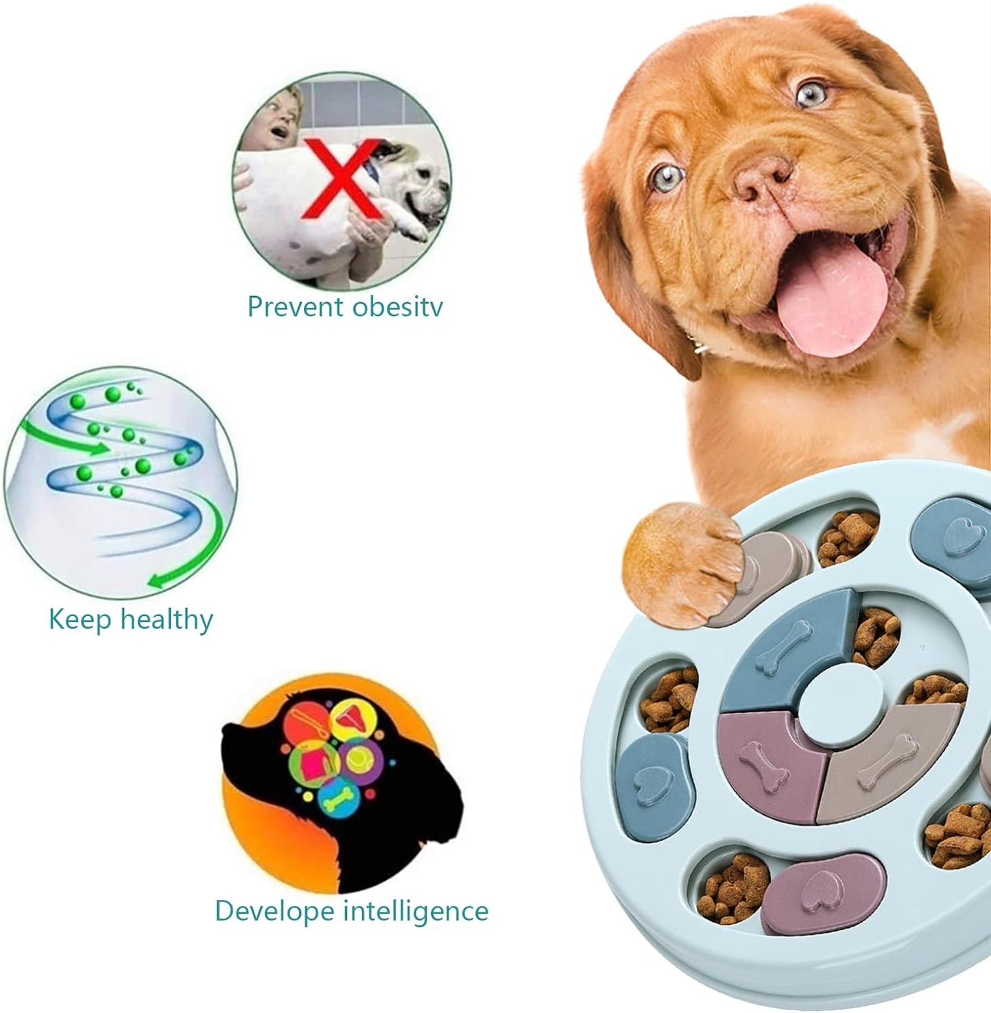 Interactive Dog Treat Puzzle Feeder