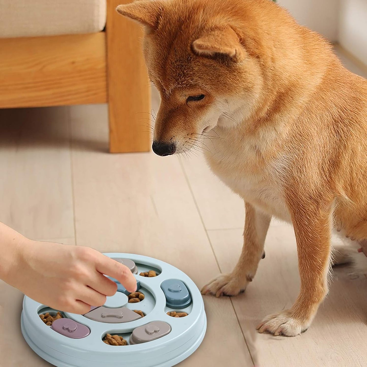 Interactive Dog Treat Puzzle Feeder
